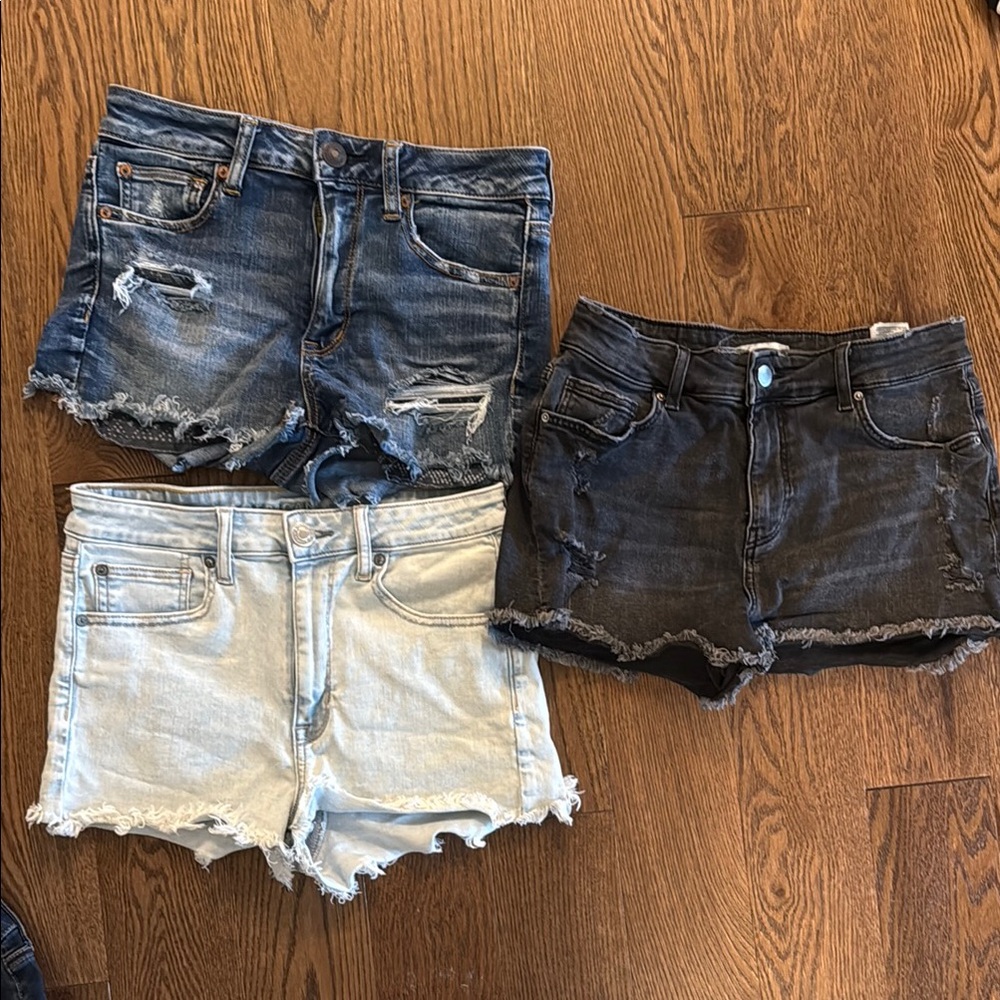 3 pairs of jean shorts all size 6.